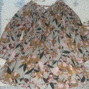Spense Floral Blouse in Pink and Brown